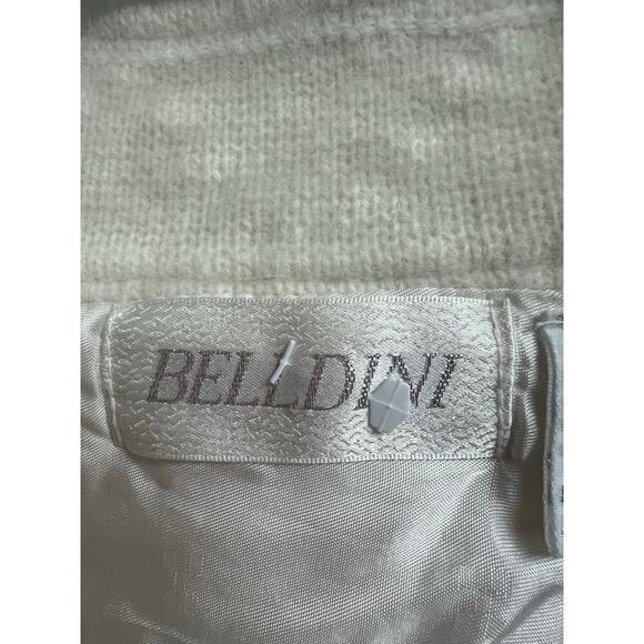 Beldini Vintage Angora Rabbit Hair Cardigan Beaded Lined Sweater Jacket Medium - Picture 3 of 12